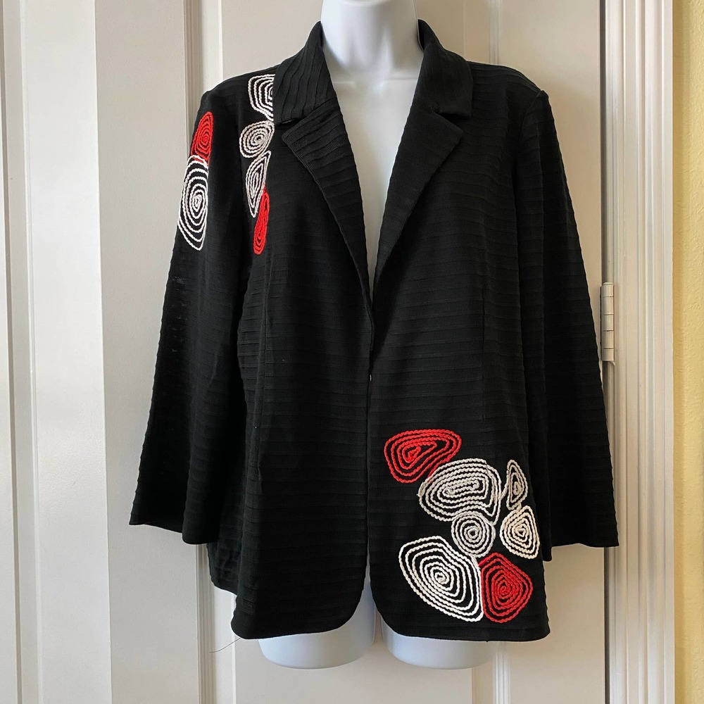 Ming Wang M Black/Red/White Jacket